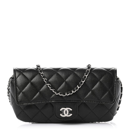 Chanel Caviar Quilted Glasses Case With Chain Black 1 of 9