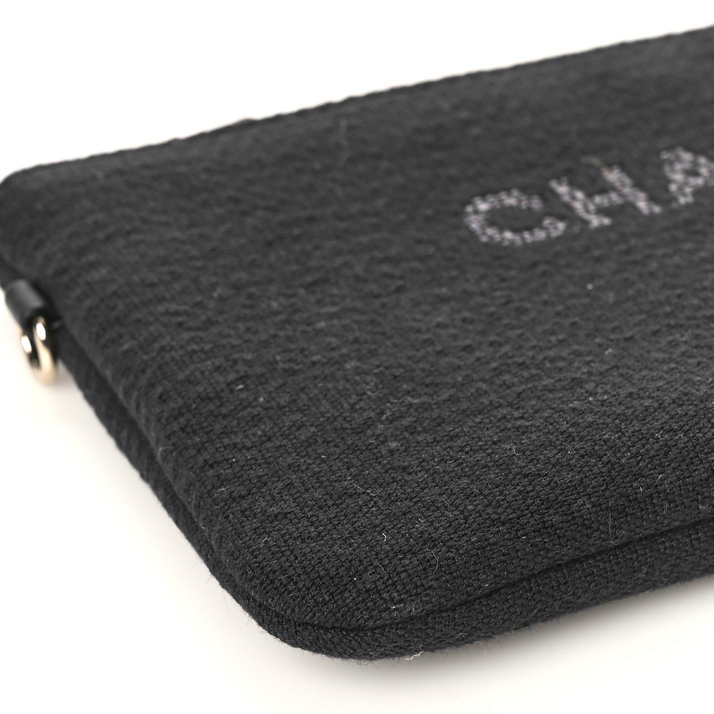 Mixed Fibers Small Deauville Pouch Black