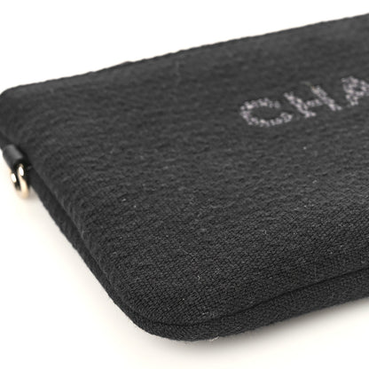 Chanel Mixed Fibers Small Deauville Pouch Black 6 of 7
