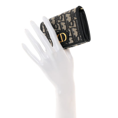 Christian Dior Oblique 30 Montaigne Glycine Wallet Blue 2 of 8