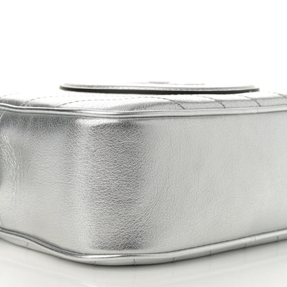 Gucci Metallic Sakai Be Green Calfskin Diagonal Stitched Small Blondie Shoulder Bag Silver 9 of 12