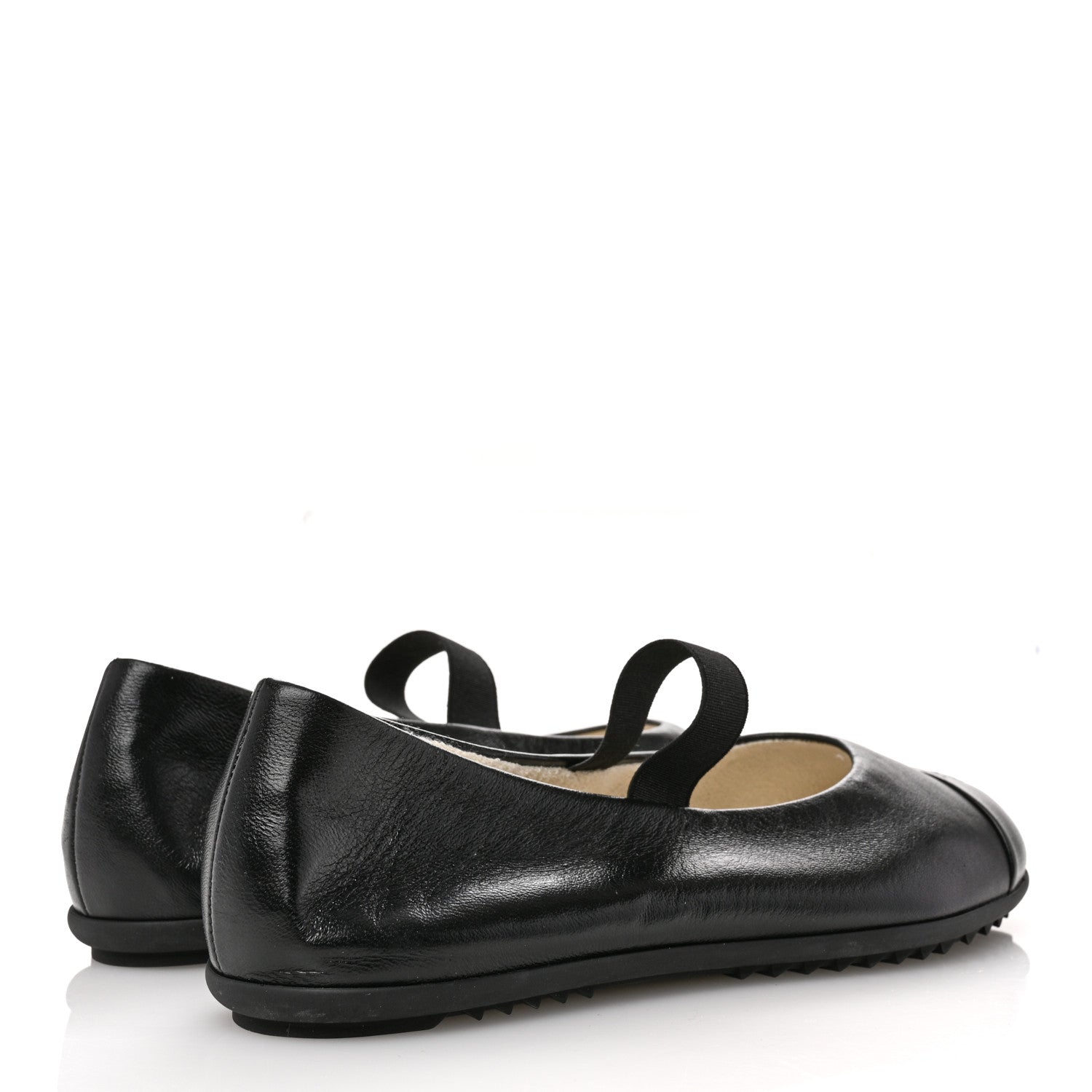 Chanel Lambskin Cap Toe CC Mary Jane Flats 40 Black 5 of 10