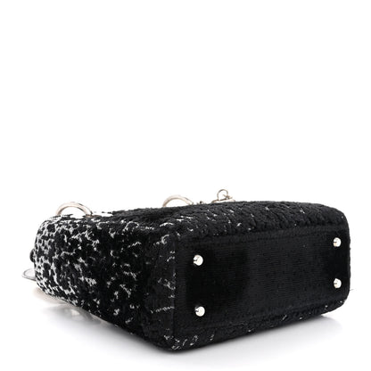Christian Dior Velvet Leopard Print Mini Lady Dior Black 4 of 10