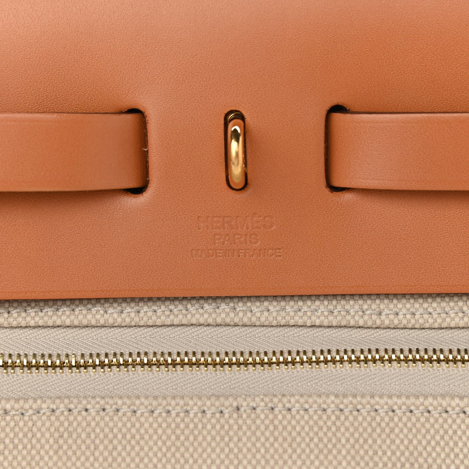 Hermes Vache Hunter Toile Herbag Zip 31 PM Trench Gold 8 of 12
