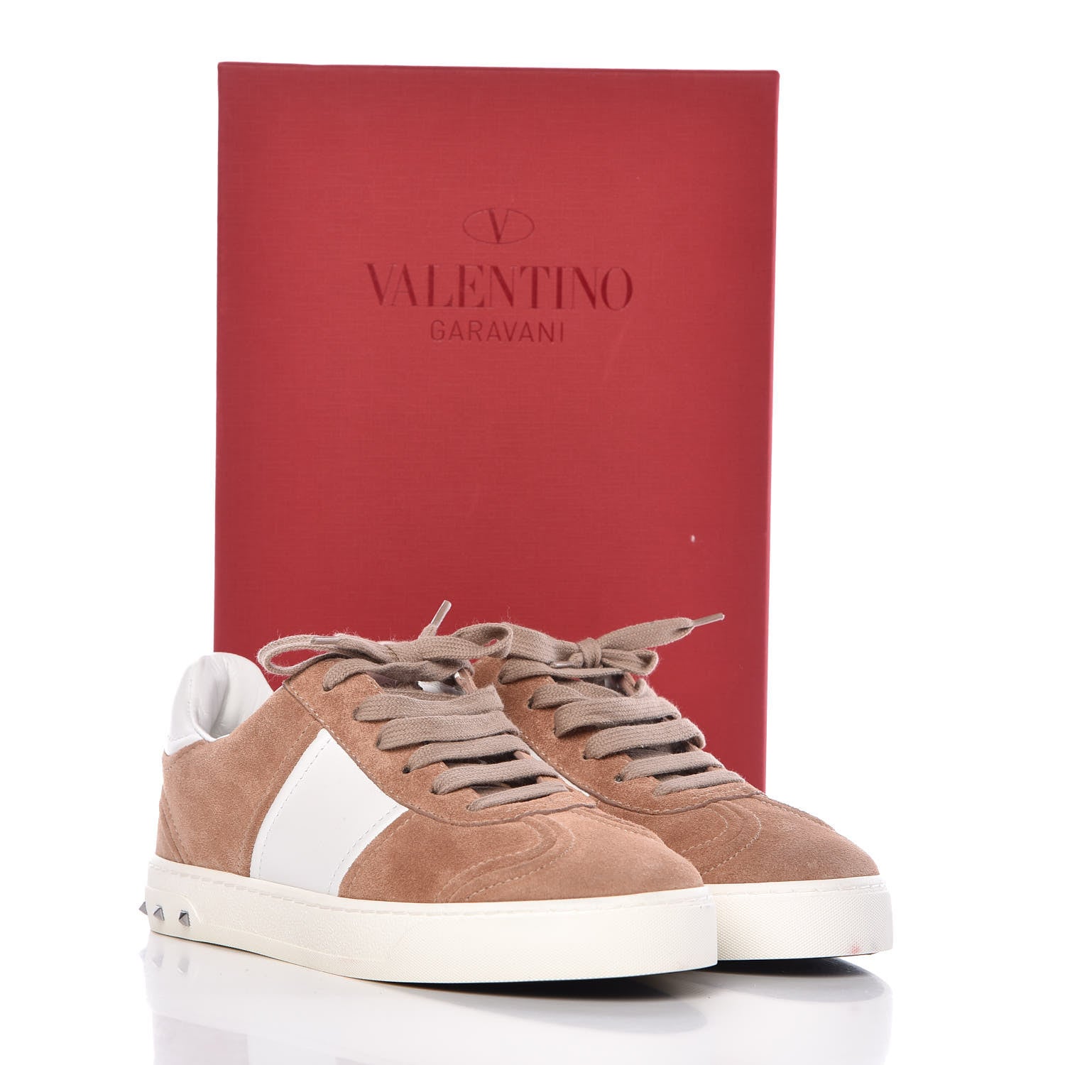 Valentino Garavani Suede Flycrew Sneakers 36.5 White Skin Sorbet 10 of 10