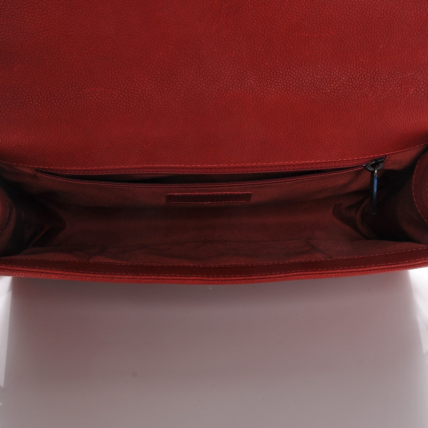 Caviar Quilted New Medium Boy Flap Red