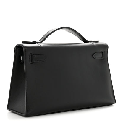 Hermes Swift Kelly Pochette Clutch Black 3 of 13