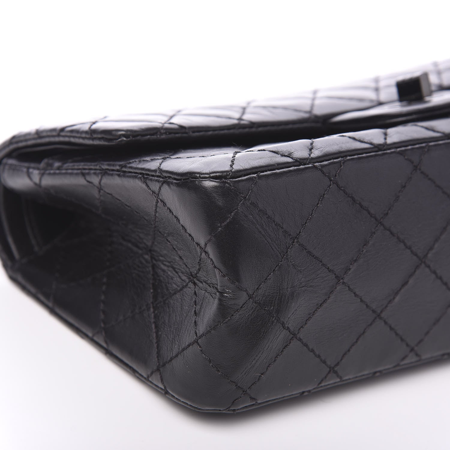 Chanel Aged Calfskin Quilted 2.55 Reissue 225 Flap So Black 7 of 10