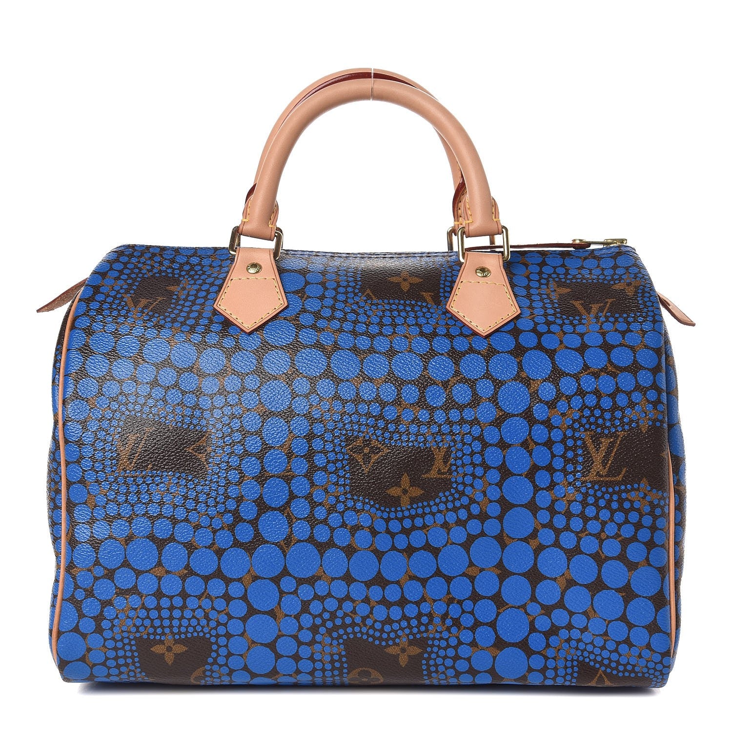 Louis Vuitton Monogram Kusama Town Speedy 30 Blue 1 of 12