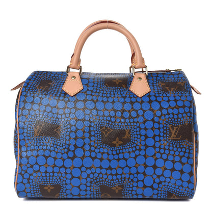Louis Vuitton Monogram Kusama Town Speedy 30 Blue 1 of 12