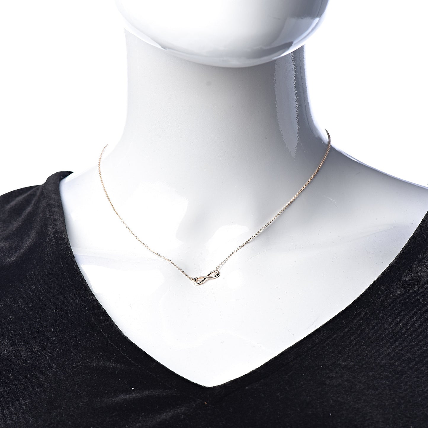 18K Rose Gold Infinity Pendant Necklace