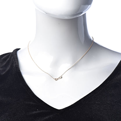 Tiffany 18K Rose Gold Infinity Pendant Necklace 2 of 6