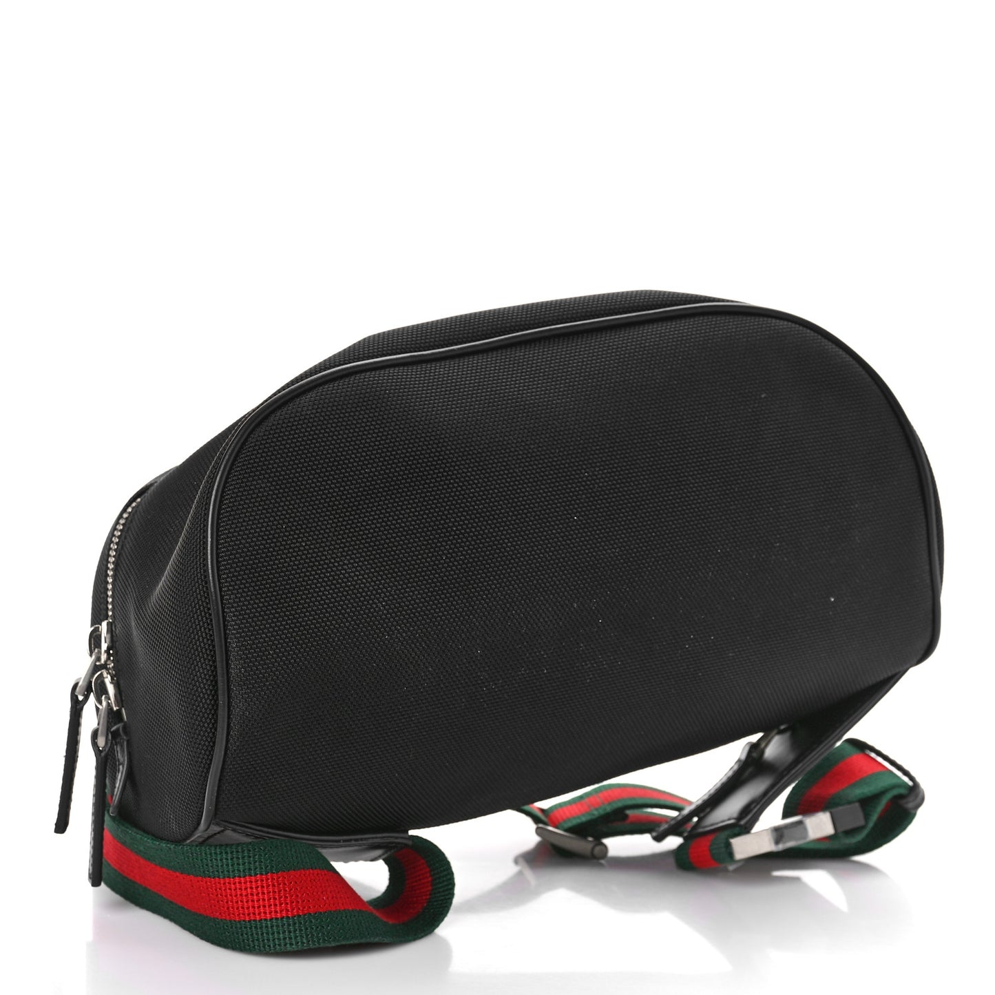 Techno Canvas Web Large Belt Bag Black