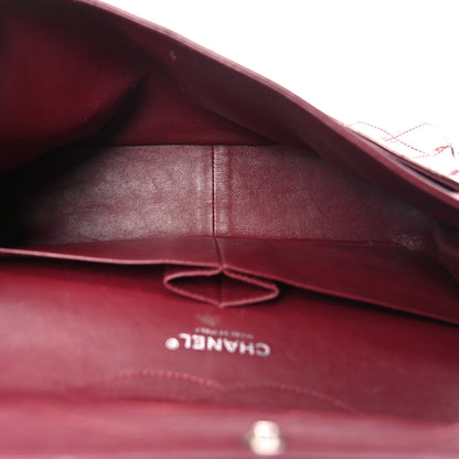Chanel Striated Patent Quilted Jumbo Double Flap Burgundy 5 of 11