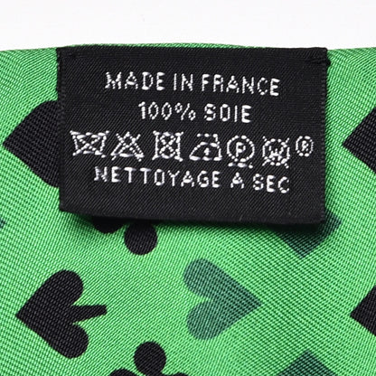 Hermes Silk Jeu de Cartes Twilly Vert Emeraude Black Jaune Soufre 2 of 5