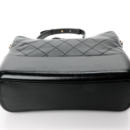 Chanel Aged Calfskin Quilted Medium Gabrielle Hobo Black 11 of 13