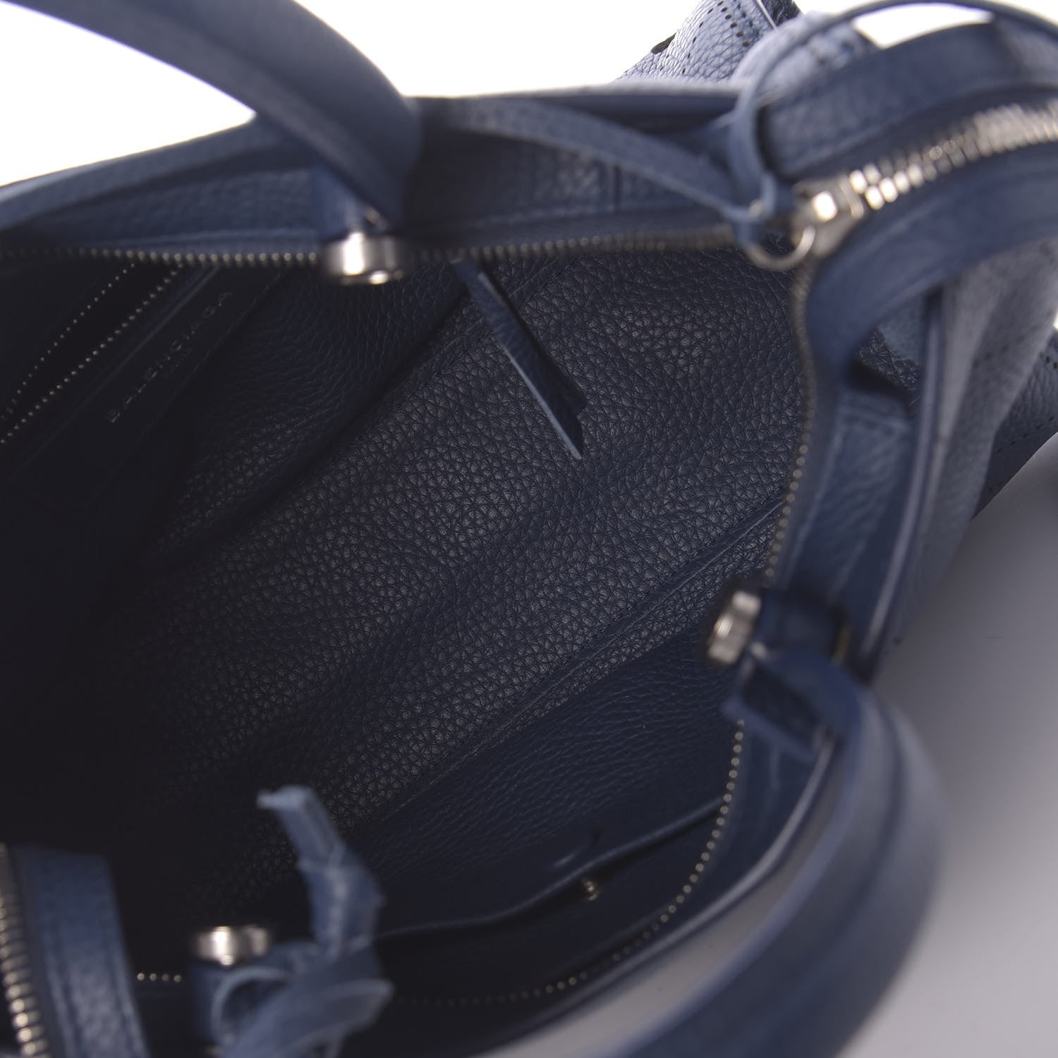 Balenciaga Veau Grana Perforated Blackout Hardware S City Bleu Tanzanite 4 of 9