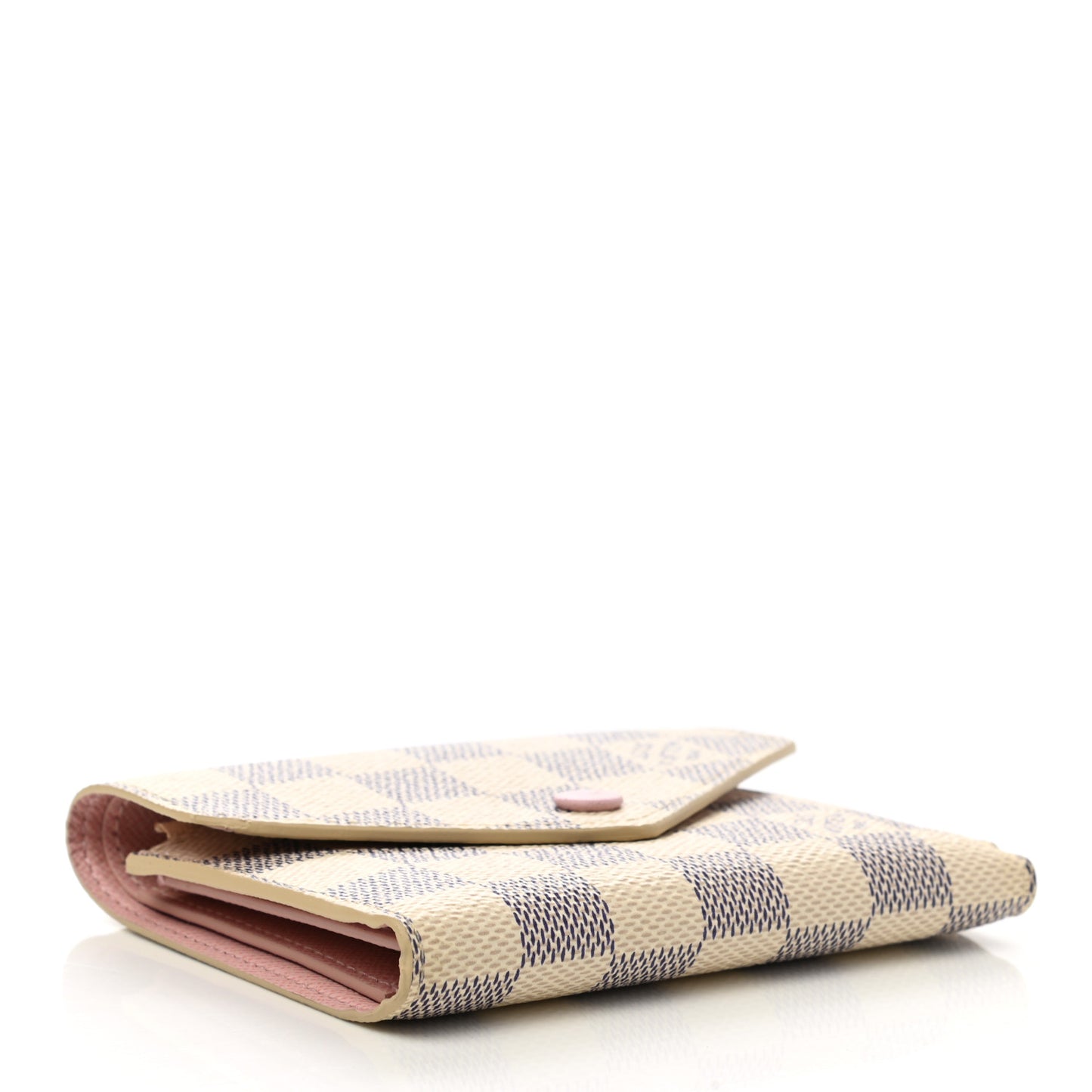 Damier Azur Victorine Wallet Rose Ballerine