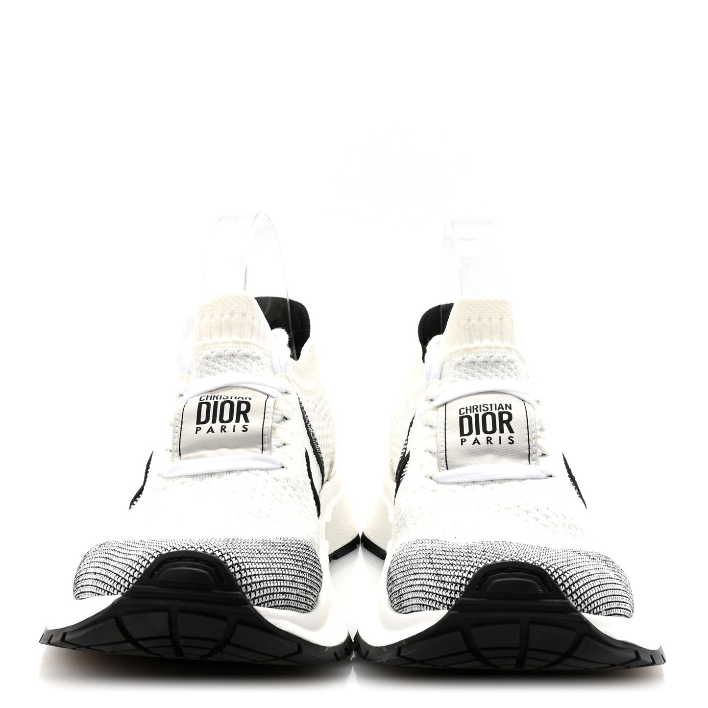 Technical Knit Run'n'Dior Sneakers 40 White Black