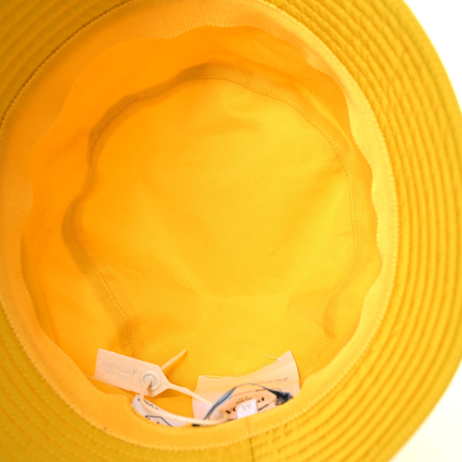Prada Re-Nylon Triangle Womens Bucket Hat M Giallo 7 of 8