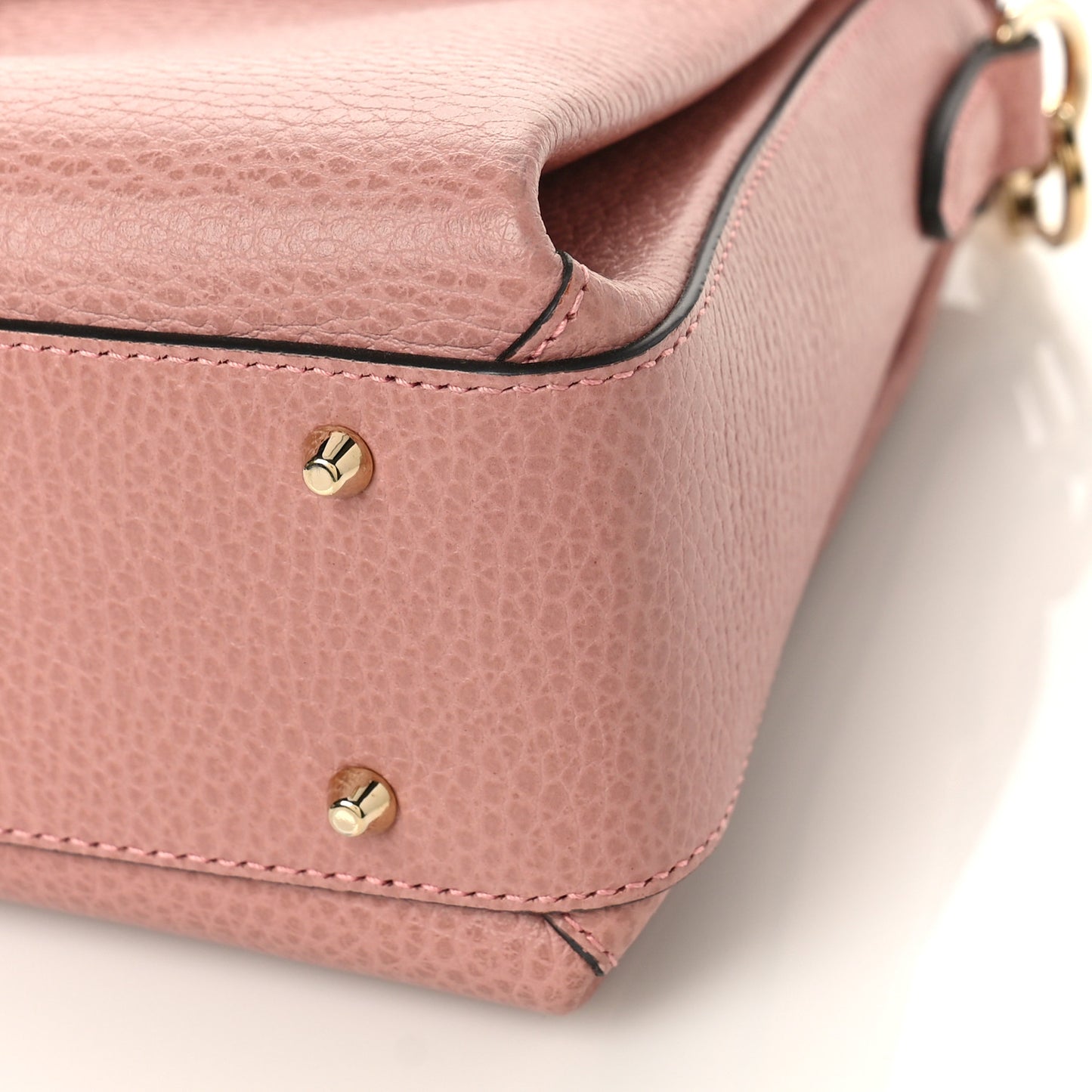Dollar Calfskin Interlocking G Top Handle Shoulder Bag Soft Pink