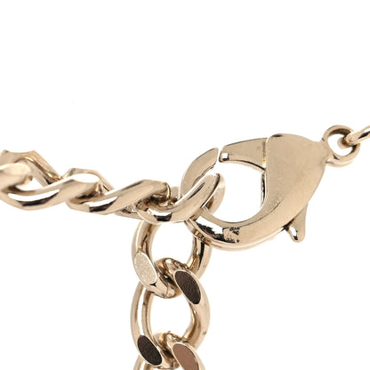 Chanel Pearl Crystal Resin Baguette CC Short Necklace Gold 4 of 5