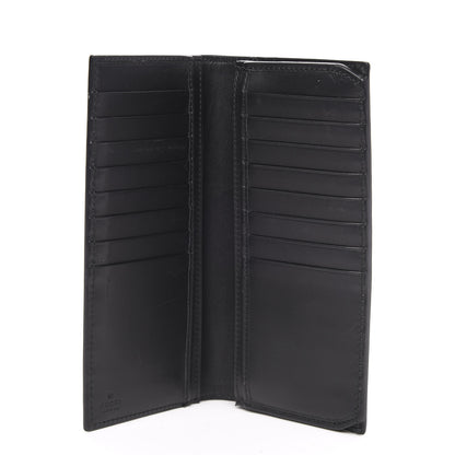 Gucci Calfskin GucciGhost Bi-Fold Long Wallet Black New Acquamarine 5 of 10