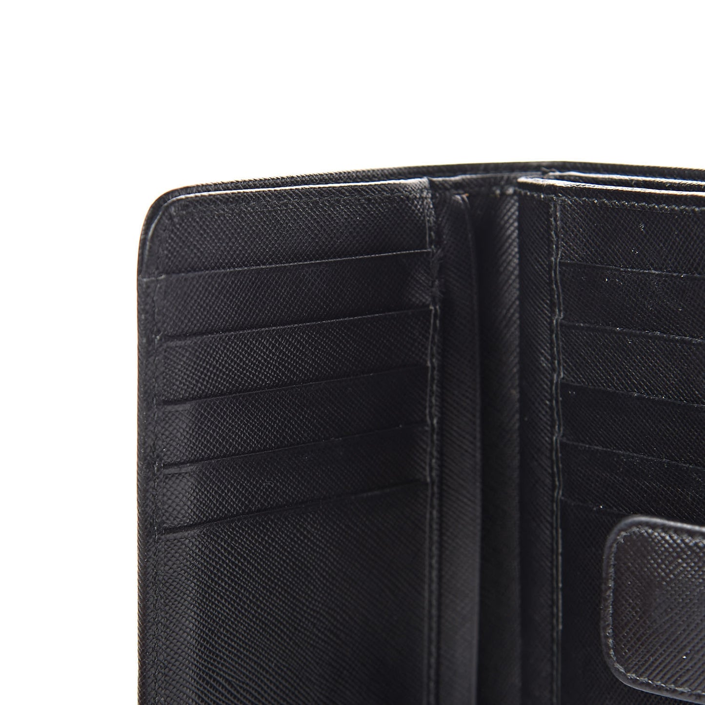 Saffiano Metal Compact Wallet Black