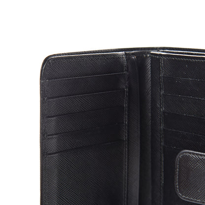 Prada Saffiano Metal Compact Wallet Black 8 of 13