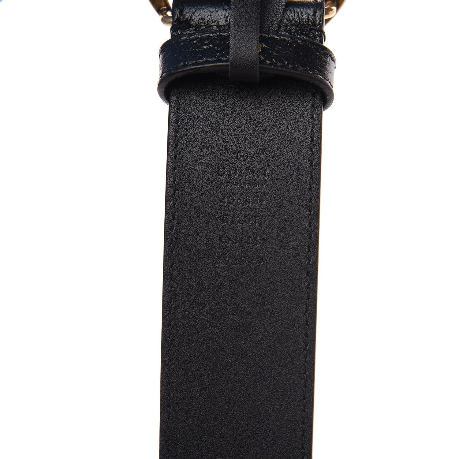 Gucci Textured Calfskin Double G 40mm Belt 115 46 Black 4 of 5