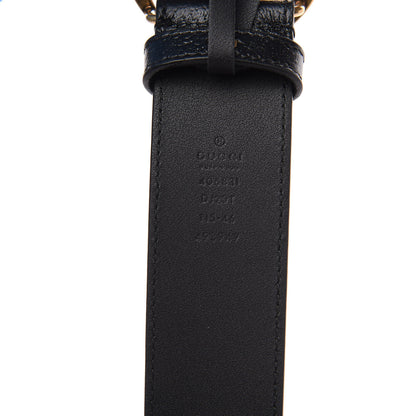 Gucci Textured Calfskin Double G 40mm Belt 115 46 Black 4 of 5