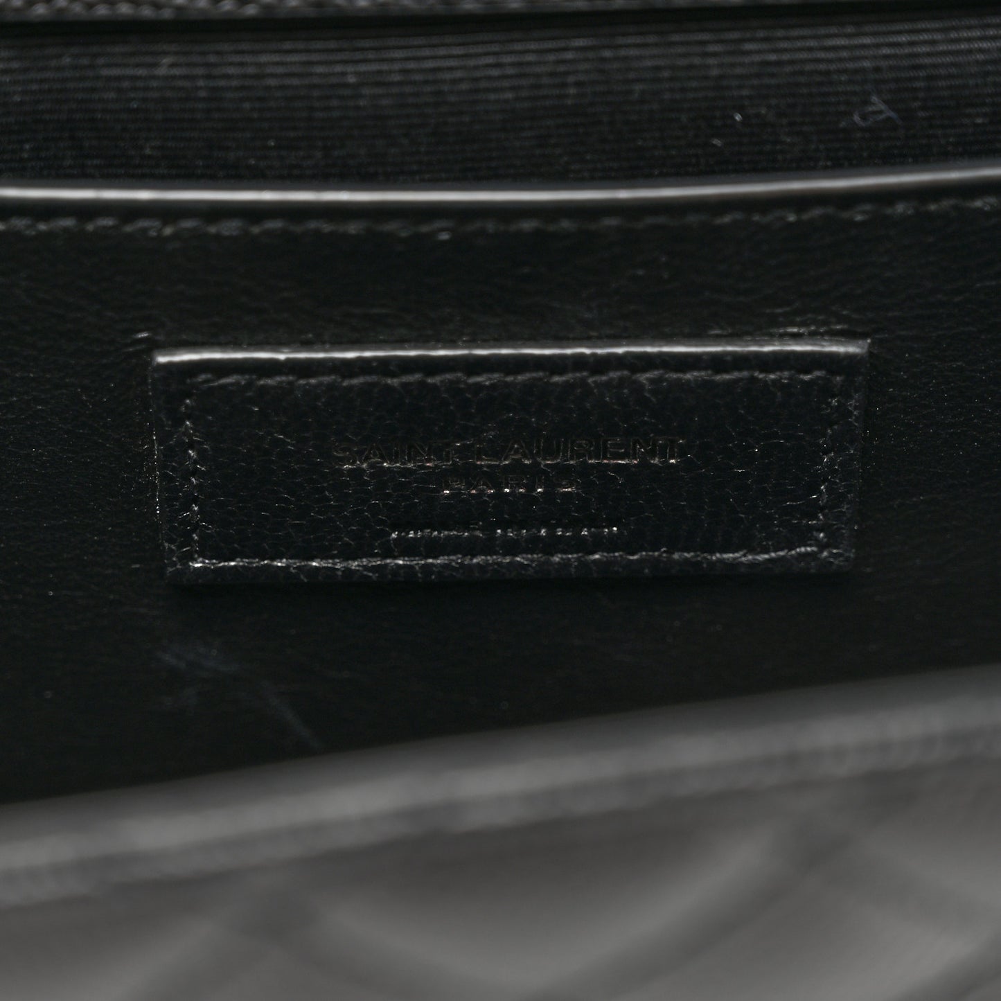 Grain De Poudre Textured Mixed Matelasse Triquilt Medium Monogram Monochrome Satchel Black