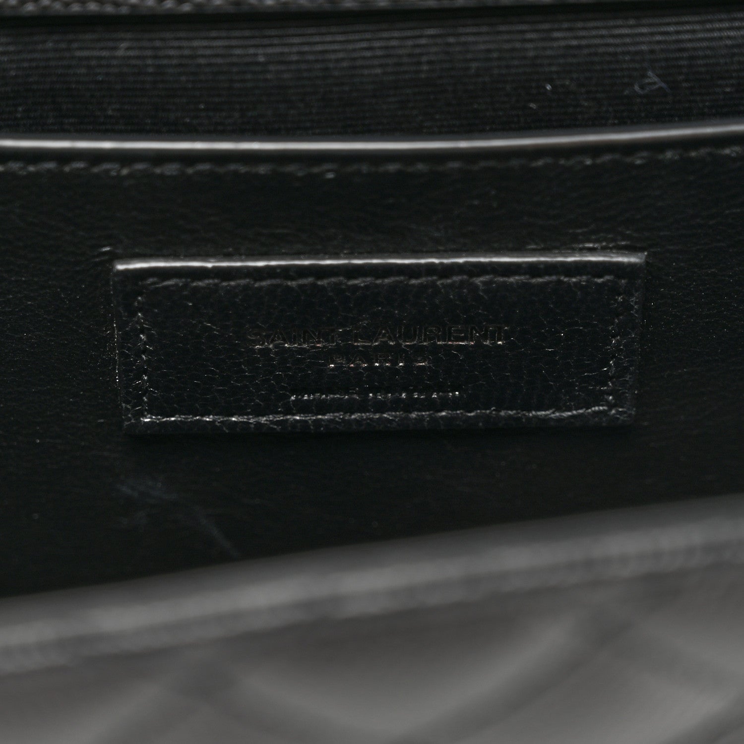 Saint Laurent Grain De Poudre Textured Mixed Matelasse Triquilt Medium Monogram Monochrome Satchel Black 7 of 11