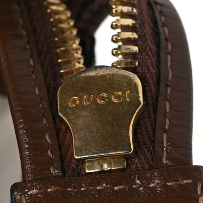 Gucci GG Supreme Monogram Azalea Calfskin Retro Interlocking G Flat Messenger Bag Beige Ebony Brown Sugar 14 of 16