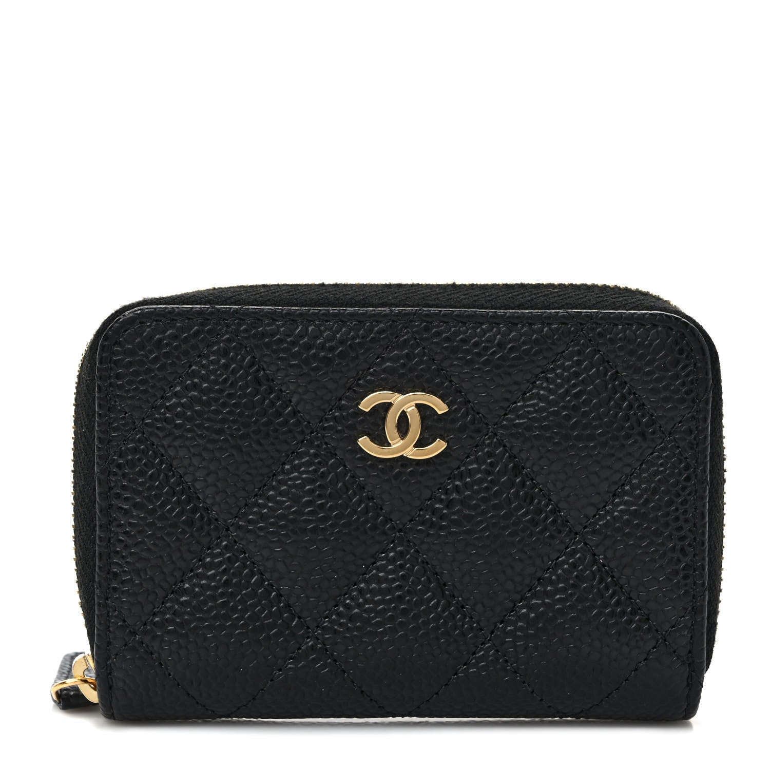 Chanel Caviar Quilted Zip Coin Purse Black 1 of 7