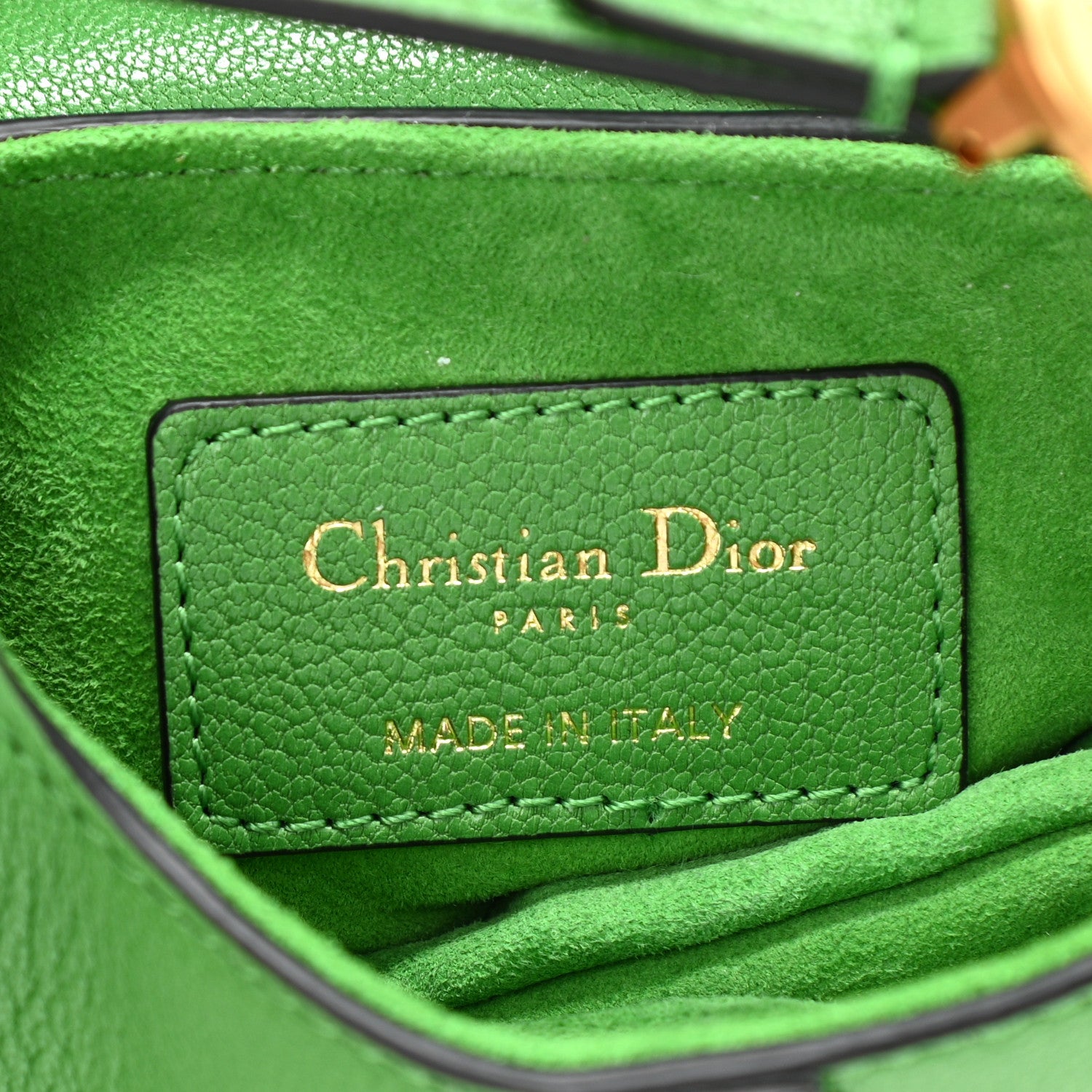 Christian Dior Goatskin Micro Saddle Bag Green 11 of 19