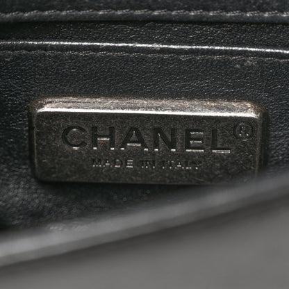Chanel Galuchat Stingray Mini Boy Flap Black Silver 6 of 10