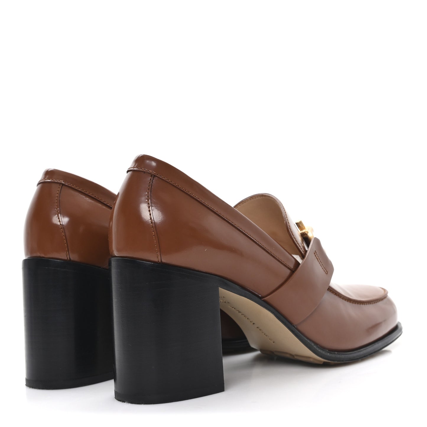 Soft Vinyl Monsieur 70mm Loafer Pumps 39.5 Brown Sugar