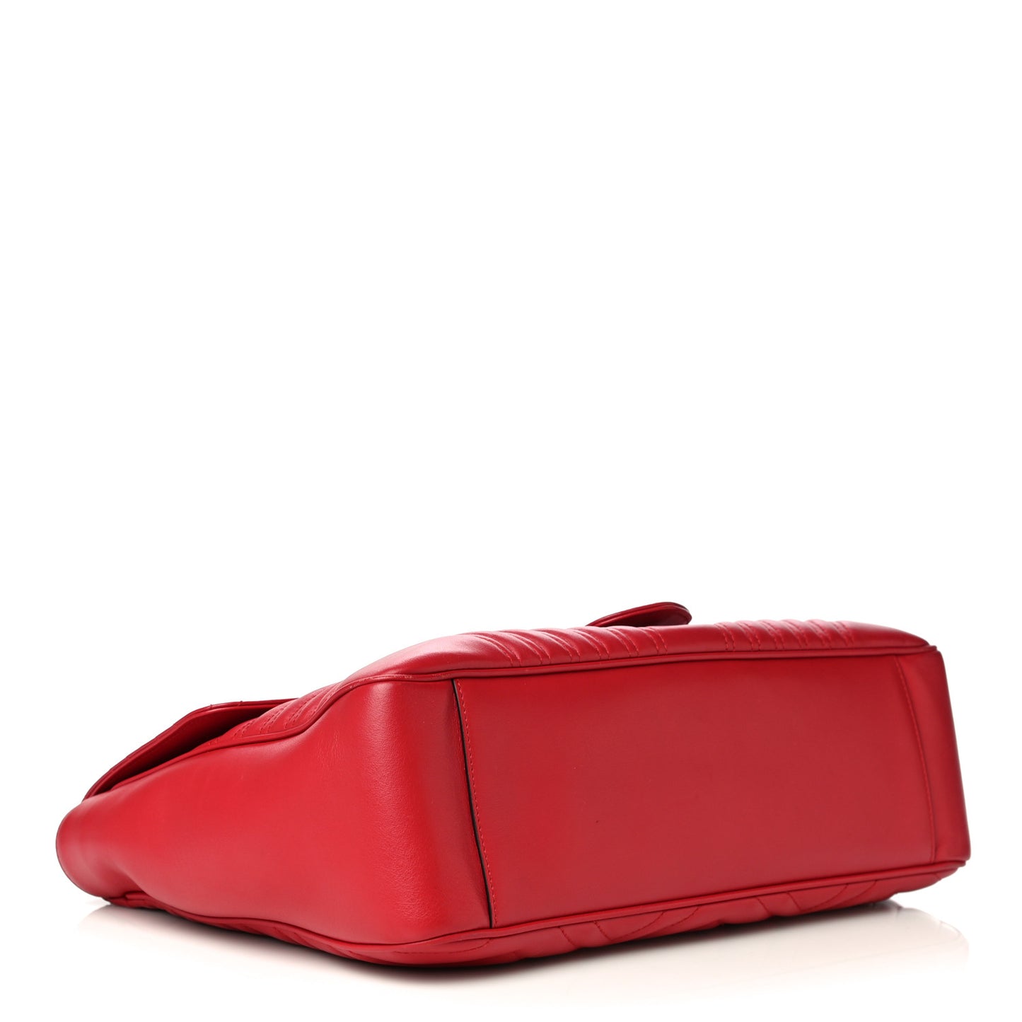 Calfskin Matelasse Large GG Marmont Shoulder Bag Hibiscus Red