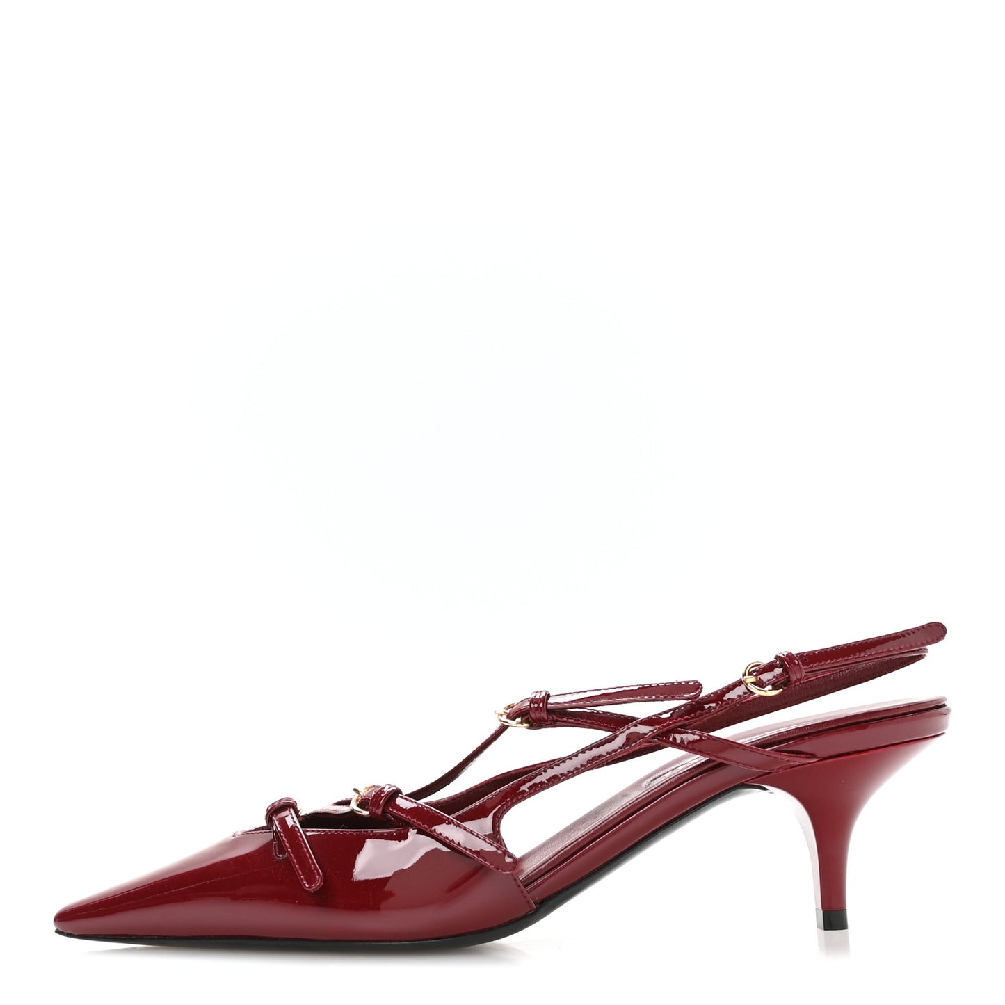 Vernice Buckle 55mm Slingback Pumps 38 Porpora