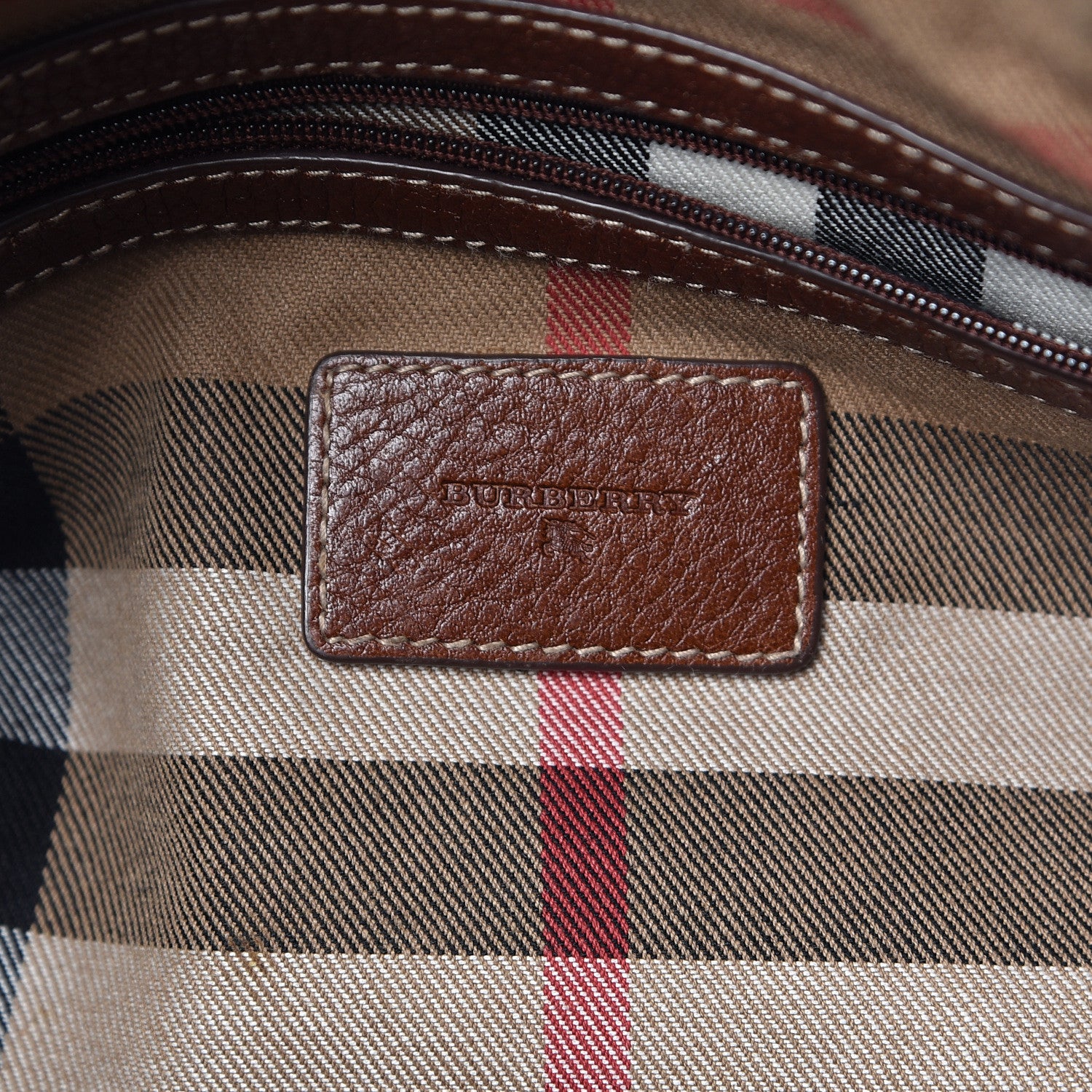 Burberry Grained Calfskin Satchel Brown 6 of 9