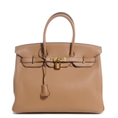 Hermes Taurillon Clemence Birkin 35 Tabac Camel 1 of 11
