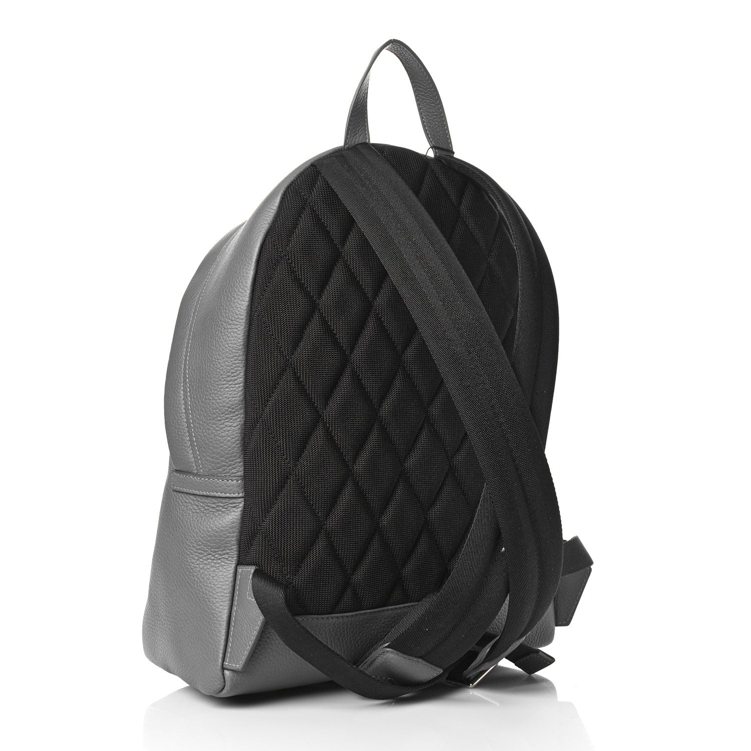Burberry Pebbled Calfskin Abbeydale Backpack Grey 3 of 8