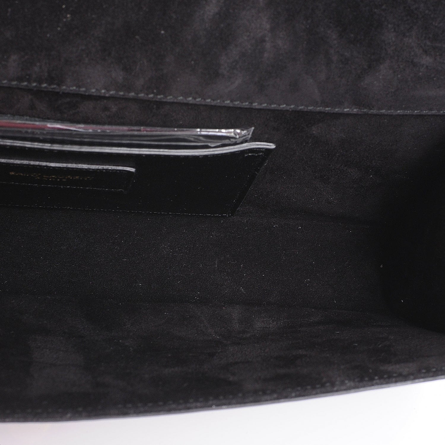 Saint Laurent Patent Cassandre Tassel Clutch Black 5 of 8