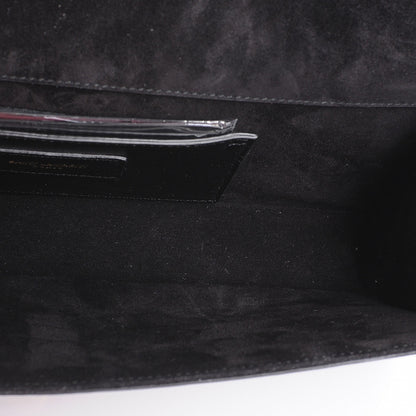 Saint Laurent Patent Cassandre Tassel Clutch Black 5 of 8