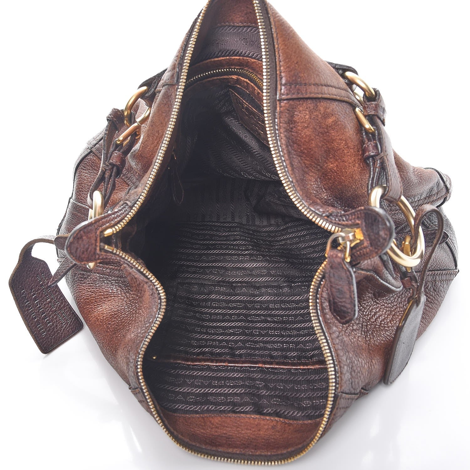 Prada Cervo Antik Hobo Cacao Sfumato 5 of 11