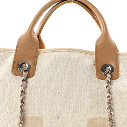 Chanel Canvas Large Shopping Tote White Beige 8 of 11