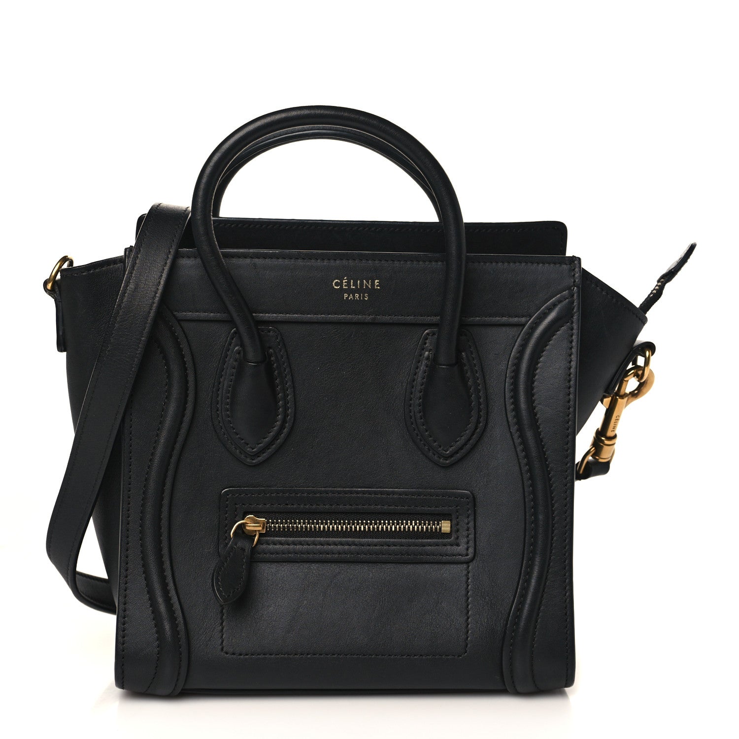 Celine Smooth Calfskin Nano Luggage Black 1 of 8