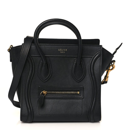 Celine Smooth Calfskin Nano Luggage Black 1 of 8