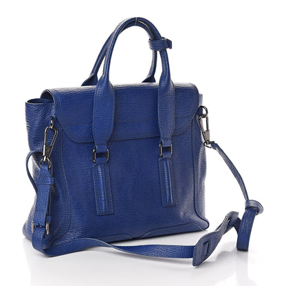 3.1 Phillip Lim 3.1 Textured Calfskin Large Pashli Satchel Cobalt 3 of 9